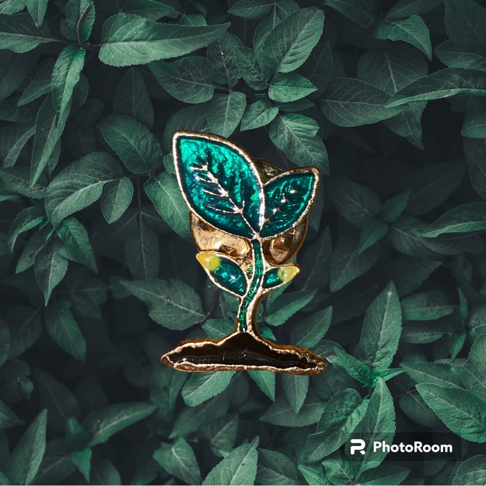 Sprout enamel pin